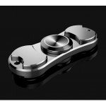 Wholesale Dual Aluminum Fidget Spinner Stress Reducer Toy for ADHD and Autism Adult, Child (Silver)